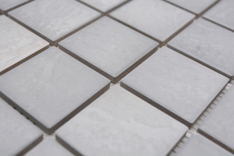 Ceramic mosaic tiles Jasba rock gray matt stone look kitchen wall bathroom tile shower wall / 10 mosaic mats