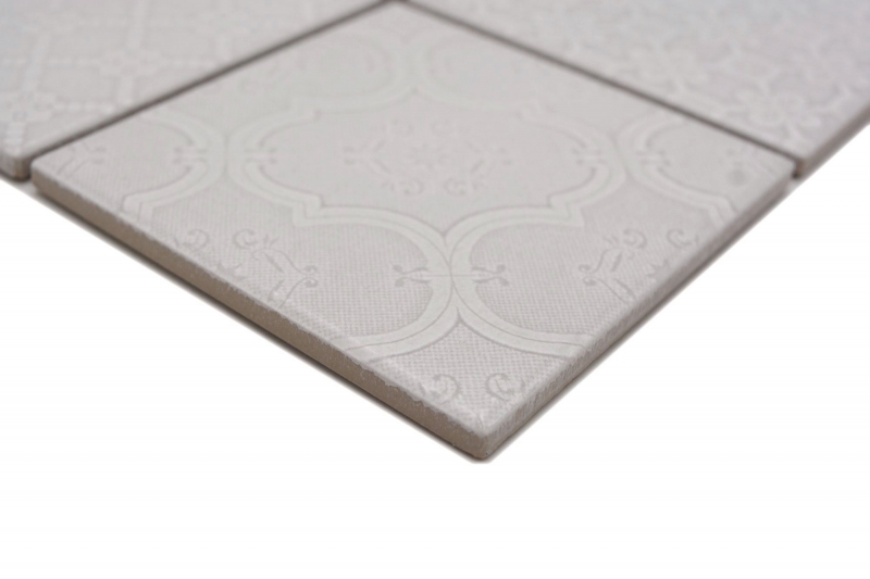 Jasba Clara mosaic ceramic stoneware paris grey glossy retro look kitchen bathroom shower MOSJBC138 1 mat