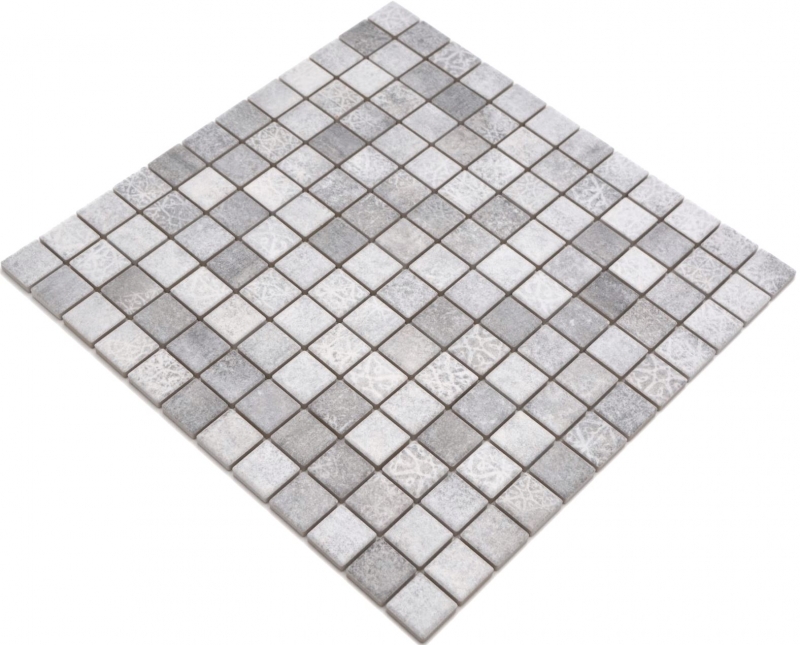 Ceramic mosaic tiles Jasba cement-mix matt cement look kitchen wall bathroom tile shower wall / 10 mosaic mats