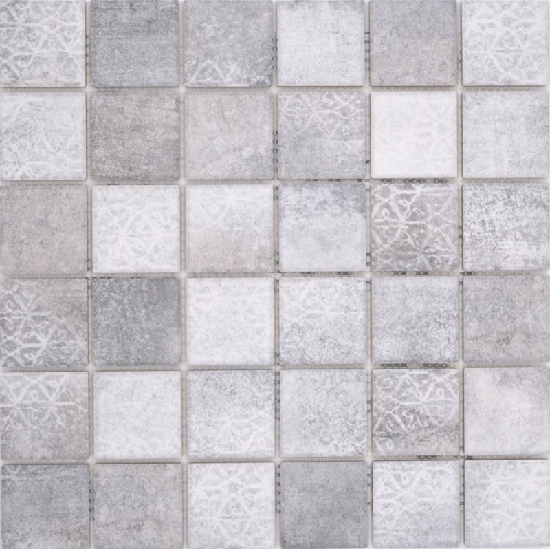 Ceramic mosaic tiles Jasba cement-mix matt cement look kitchen wall bathroom tile shower wall / 10 mosaic mats