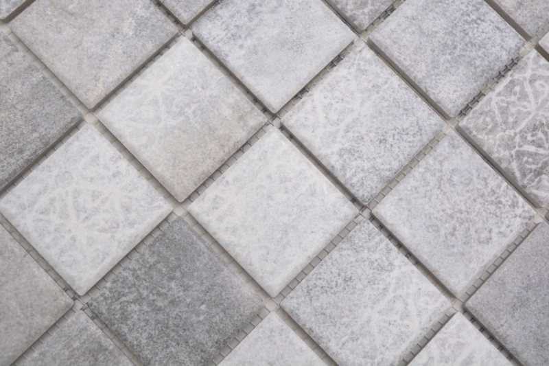Ceramic mosaic tiles Jasba cement-mix matt cement look kitchen wall bathroom tile shower wall / 10 mosaic mats