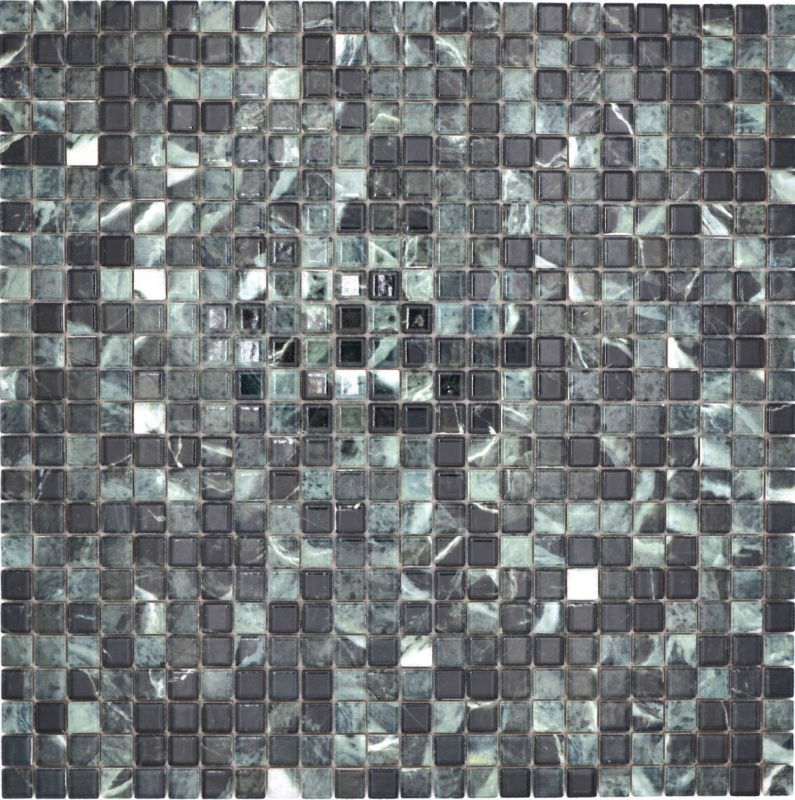 Jasba Agrob Buchtal Fresh Marble & More mosaic ceramic stoneware verde alpi glossy marble look kitchen bathroom shower MOSJBMM27 1 mat