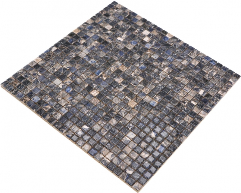 Jasba Agrob Buchtal Fresh Marble & More mosaic ceramic stoneware illusion dark glossy marble look kitchen bathroom shower MOSJBMM28 1 mat