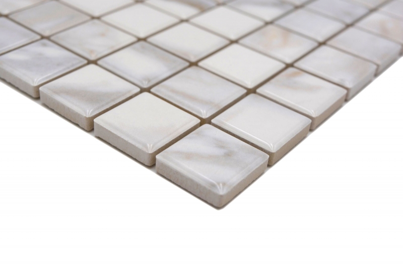Ceramic mosaic tiles Jasba carrara look white glossy marble look kitchen wall bathroom tile shower wall / 10 mosaic mats