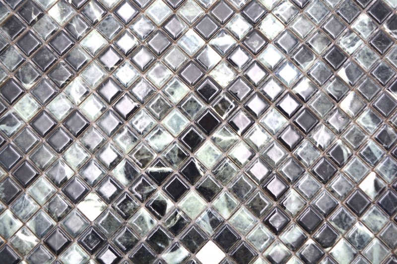 Ceramic mosaic tiles Jasba verde alpi glossy marble-look kitchen wall bathroom tile shower wall / 10 mosaic mats