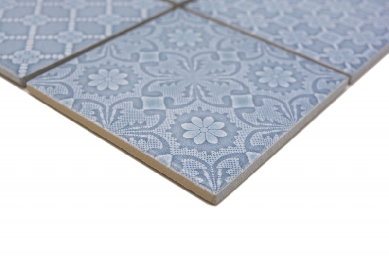 Hand-painted Jasba Clara mosaic ceramic stoneware nordic blue glossy retro look kitchen bathroom shower MOSJBC135_m