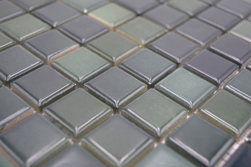 Hand pattern Jasba Agrob Buchtal Fresh mosaic ceramic stoneware forest green mix glossy kitchen bathroom shower MOSJBF216_m