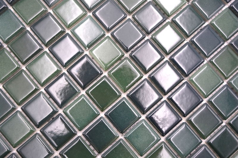 Hand pattern Jasba Agrob Buchtal Fresh mosaic ceramic stoneware forest green mix glossy kitchen bathroom shower MOSJBF216_m