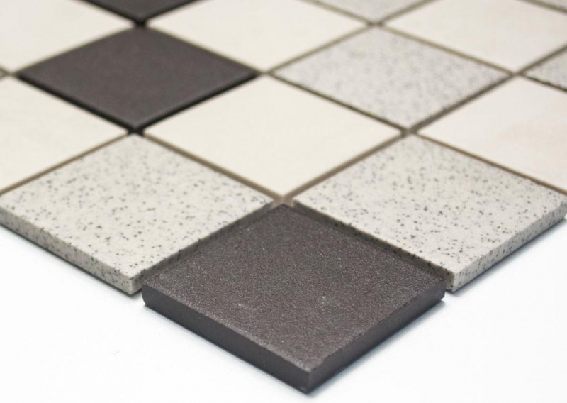 Mosaic tile ceramic light beige gray unglazed MOS16-2011