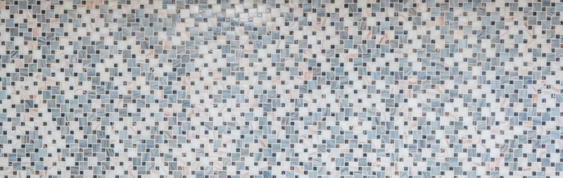 Mosaic tile glass combination Goldstar gray white MOS57-K01_f | 10 mosaic mats