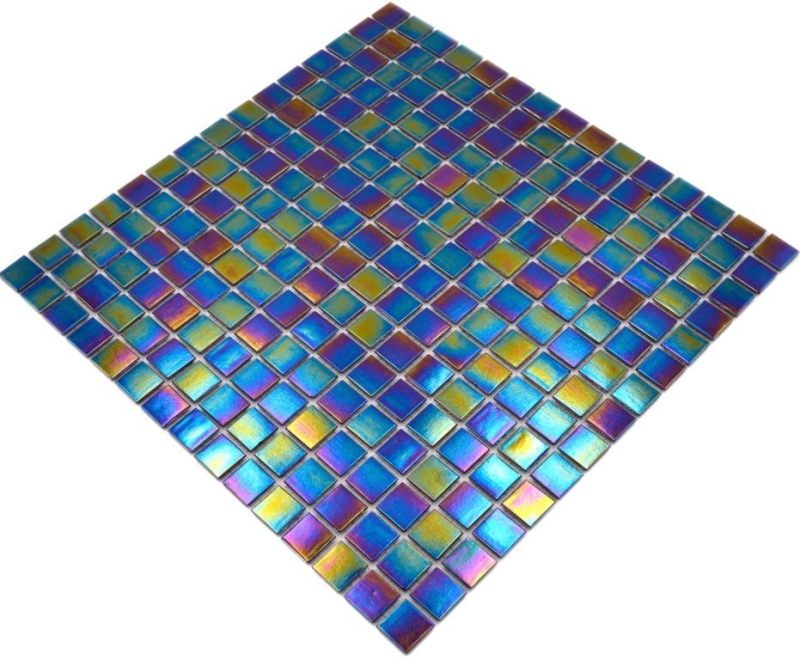 Glass mosaic mosaic tiles black mother-of-pearl rainbow iridium tile backsplash kitchen bathroom MOS240-WA48