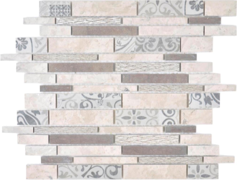 Composite marble/ceramic mix gray 3F mosaic tile wall tile backsplash kitchen bathroom MOS180-D0927G_f