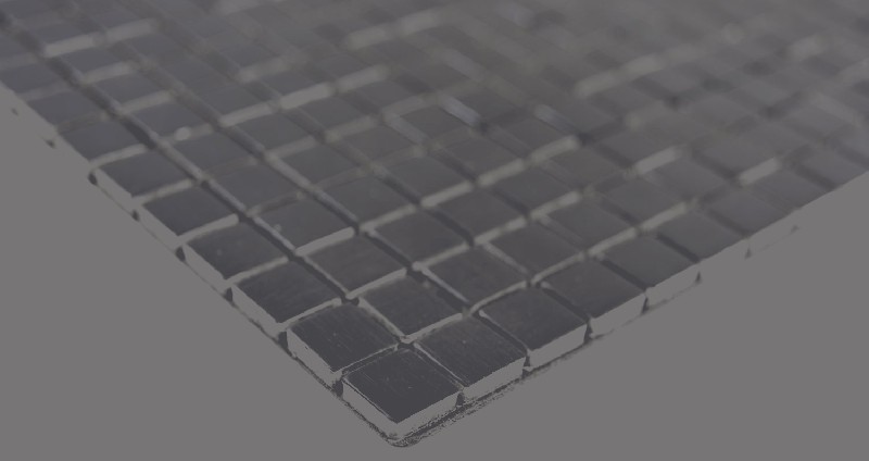 Hand pattern square aluminum black Silk Brushed wall tile mirror MOS200-L1B_m