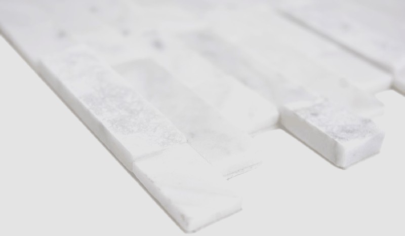 Hand sample composite natural stone Carrara look wall tile MOS200-M22_m
