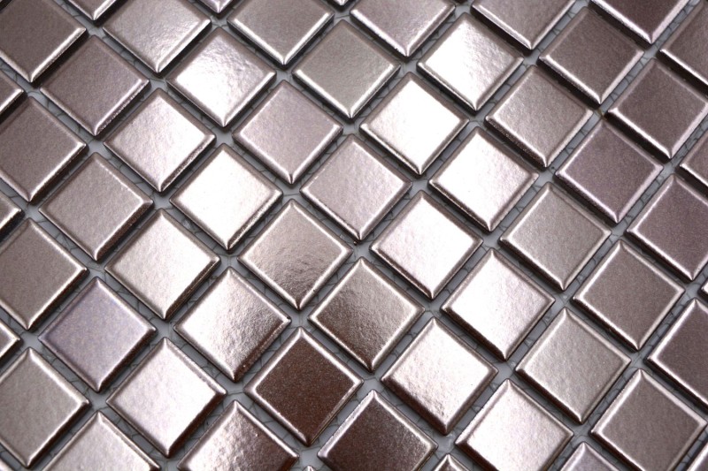 Hand-painted mosaic tile ceramic copper MOS24-0215_m