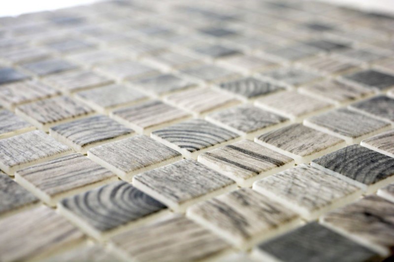 Hand sample mosaic tile ECO Recycling GLAS ECO wood texture gray beige MOS63-324_m