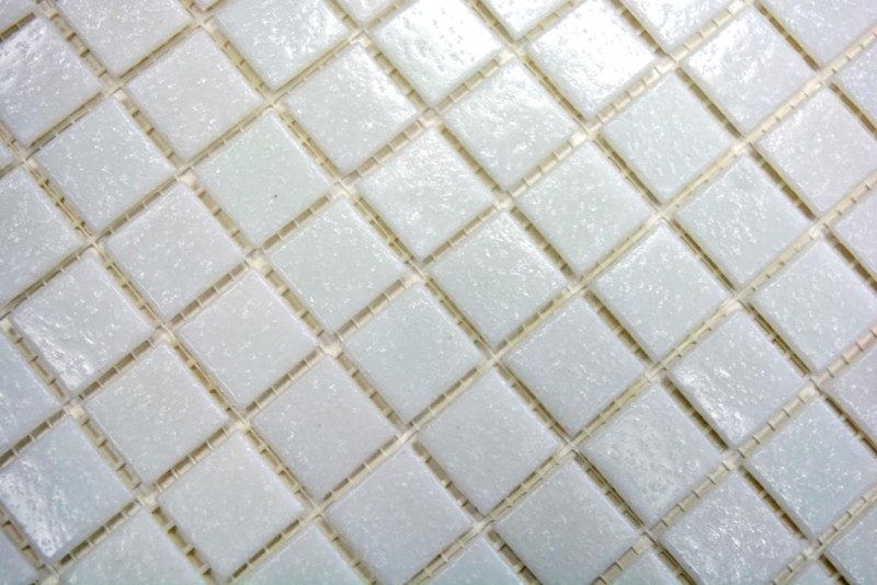 Hand sample mosaic tile glass white MOS50-0101_m