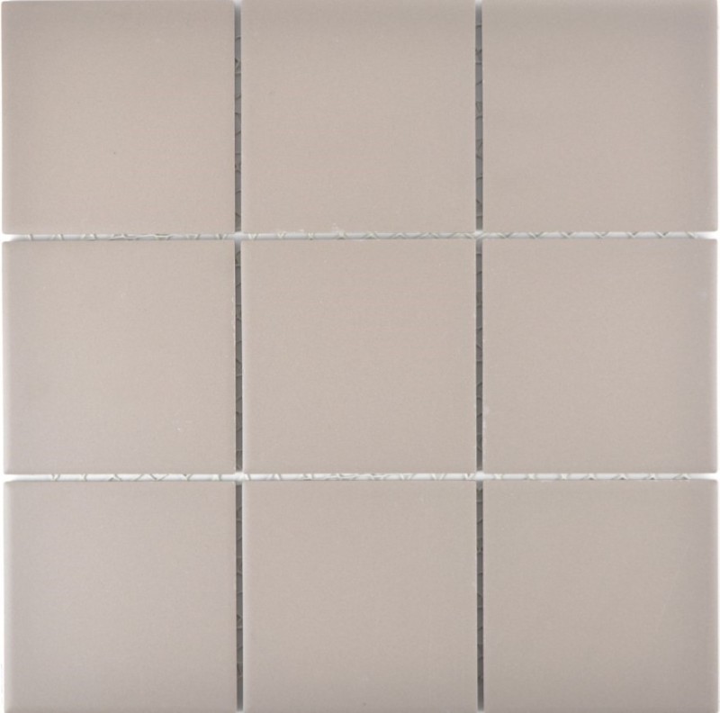 Mosaic tile ceramic light gray unglazed MOS22-1204