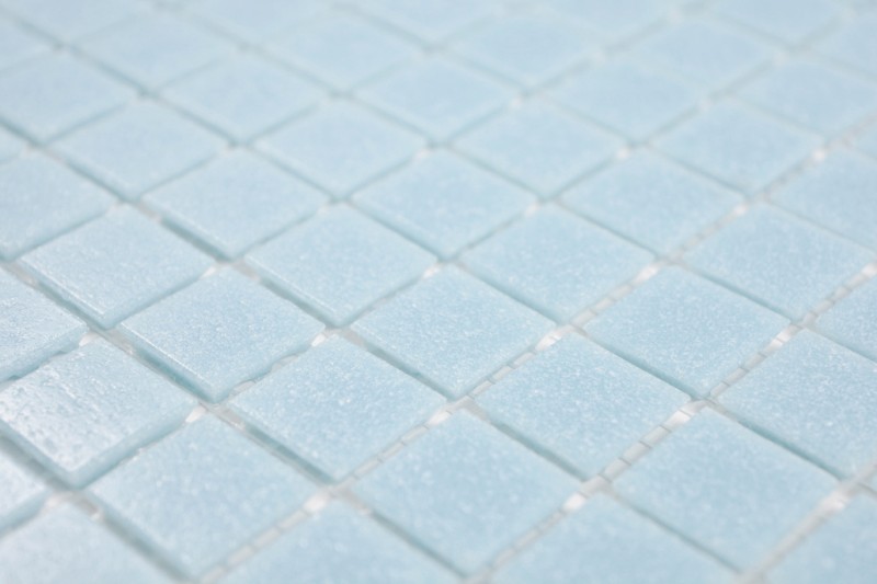 Swimming pool mosaic tile Pool mosaic Glass mosaic Light blue paper-bonded - MOS200-A11-P