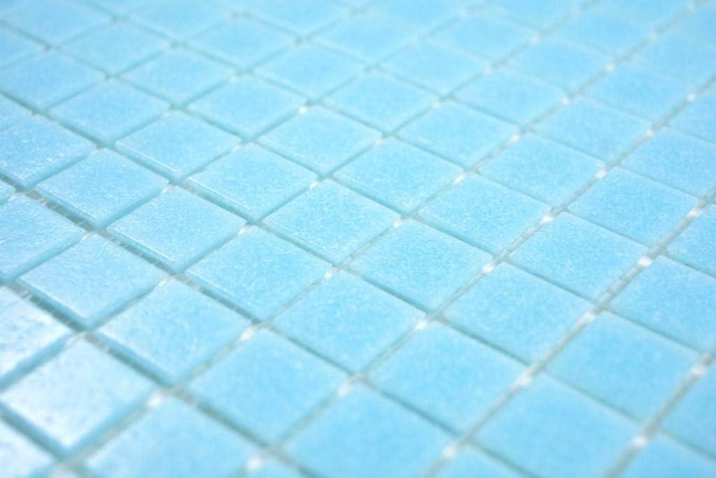 Swimming pool mosaic tile Pool mosaic Glass mosaic Sky blue paper-bonded - MOS200-A12-P