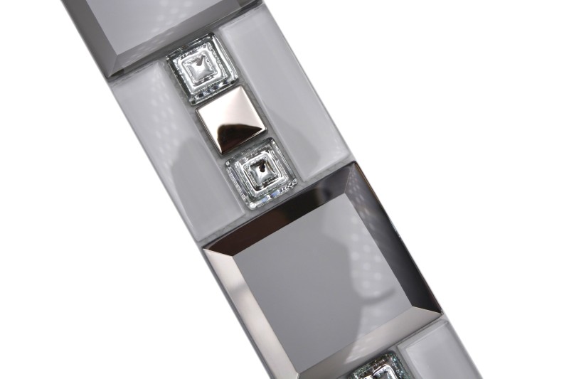 Mosaic border glass mosaic white silver modern - MOS88-S98