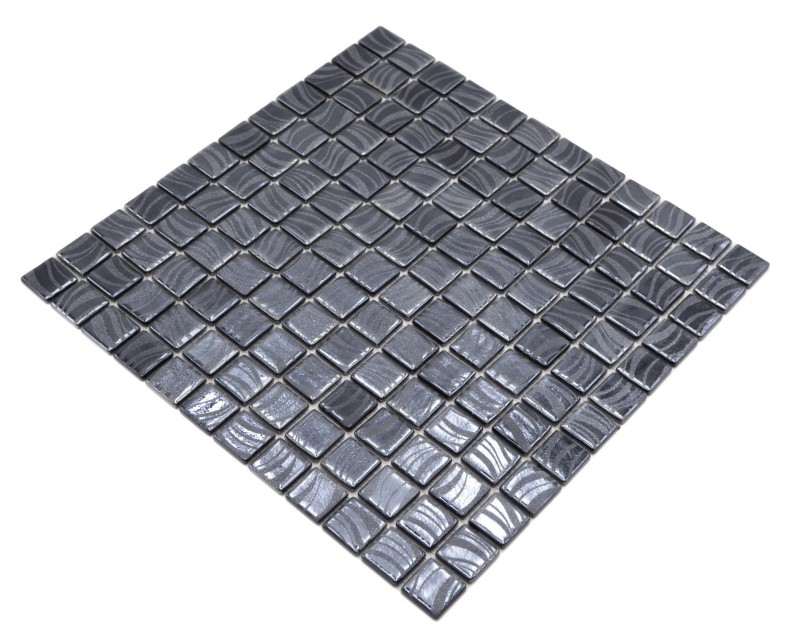 Mosaic tile pool mosaic swimming pool mosaic black graphite silver shower wall SPAIN MOS220-78253U