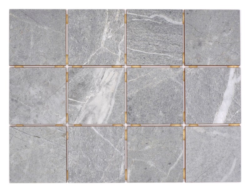 Ceramic mosaic tile Grey Anthracite Matt stone effect Piastrella MOS22-BH172_f | 10 mosaic mats