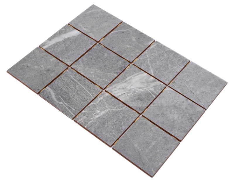 Ceramic mosaic tile Grey Anthracite Matt stone effect Piastrella MOS22-BH172_f | 10 mosaic mats