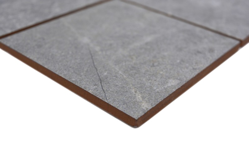 Ceramic mosaic tile Grey Anthracite Matt stone effect Piastrella MOS22-BH172_f | 10 mosaic mats