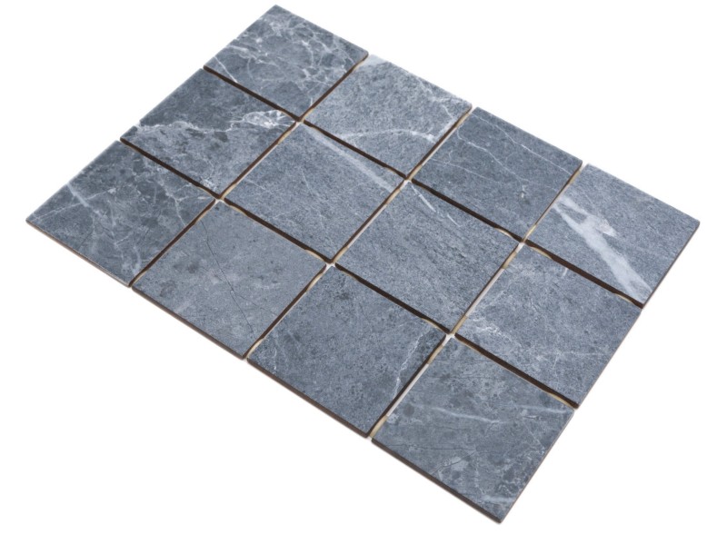 Ceramic mosaic tile gray blue matt stone look Piastrella MOS22-BH808_f | 10 mosaic mats