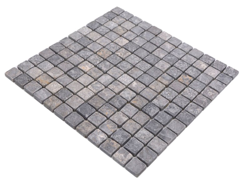 Marble mosaic Light gray Grey Anthracite Natural stone Antique MOS36-TN23_f
