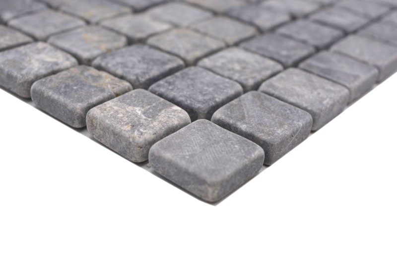 Marble mosaic Light gray Grey Anthracite Natural stone Antique MOS36-TN23_f
