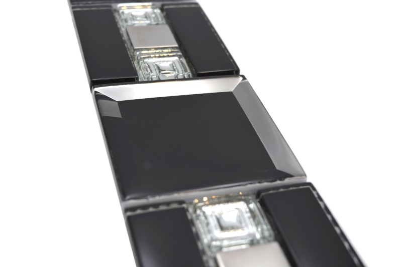 Mosaic border glass mosaic black silver modern - MOS88-S89_f