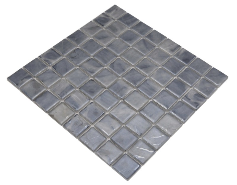 Swimming pool mosaic Pool mosaic Glass mosaic Dove gray Beige tones with blue tint Wall Floor Kitchen Bathroom Shower MOS220-71384U_f