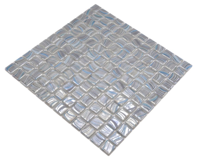 Mosaic tile pool mosaic swimming pool mosaic silver blue gold turquoise accents shower wall SPAIN - MOS220-78254U_f
