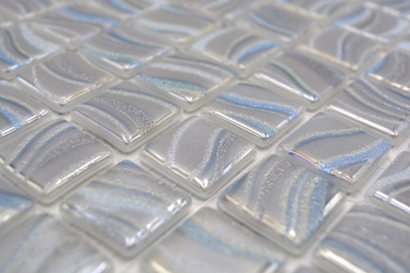 Mosaic tile pool mosaic swimming pool mosaic silver blue gold turquoise accents shower wall SPAIN - MOS220-78254U_f
