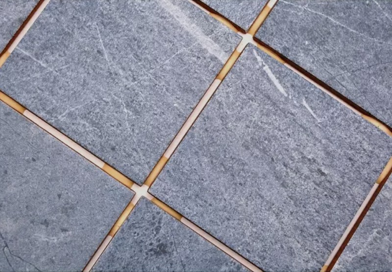 Hand-painted ceramic mosaic tile gray blue matt stone look Piastrella MOS22-BH808_m