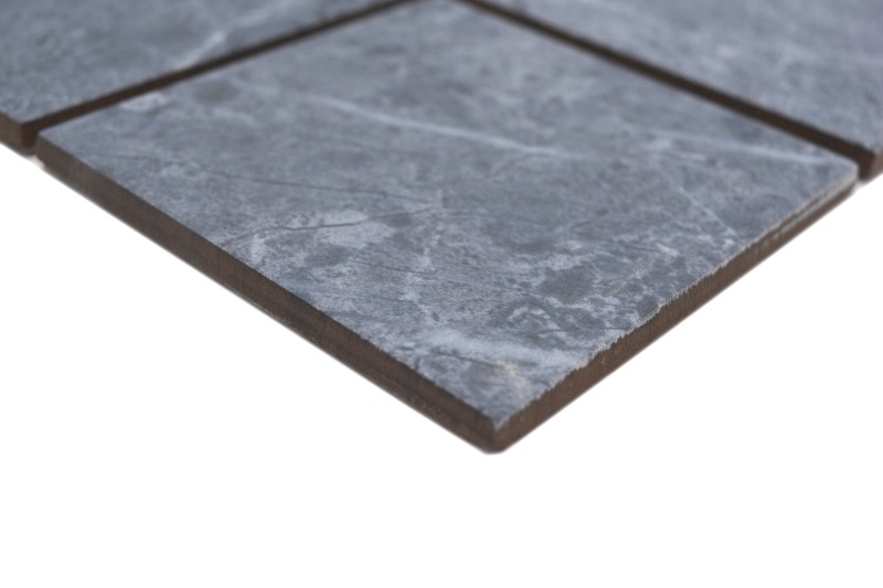 Hand-painted ceramic mosaic tile gray blue matt stone look Piastrella MOS22-BH808_m