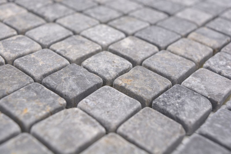 Hand sample marble mosaic light gray grey anthracite natural stone antique - MOS36-TN23_m