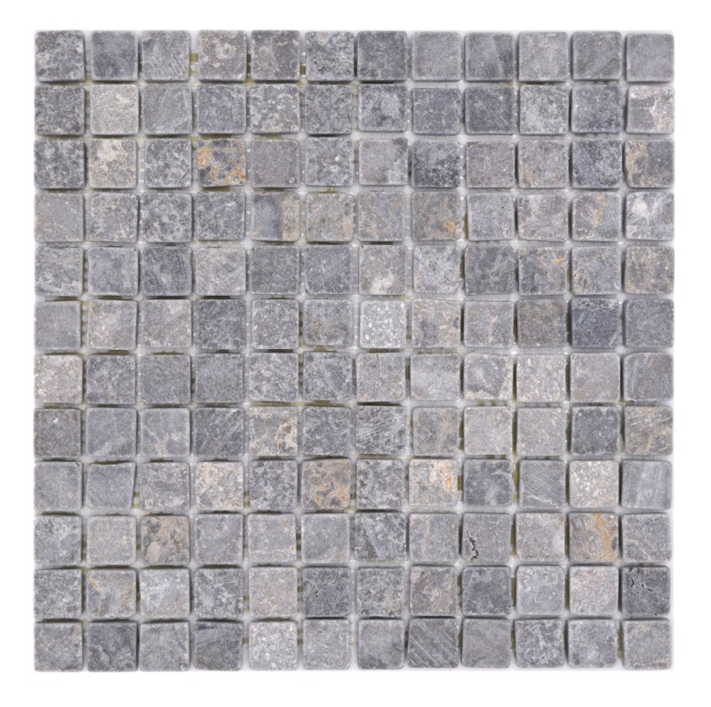 Hand sample marble mosaic light gray grey anthracite natural stone antique - MOS36-TN23_m