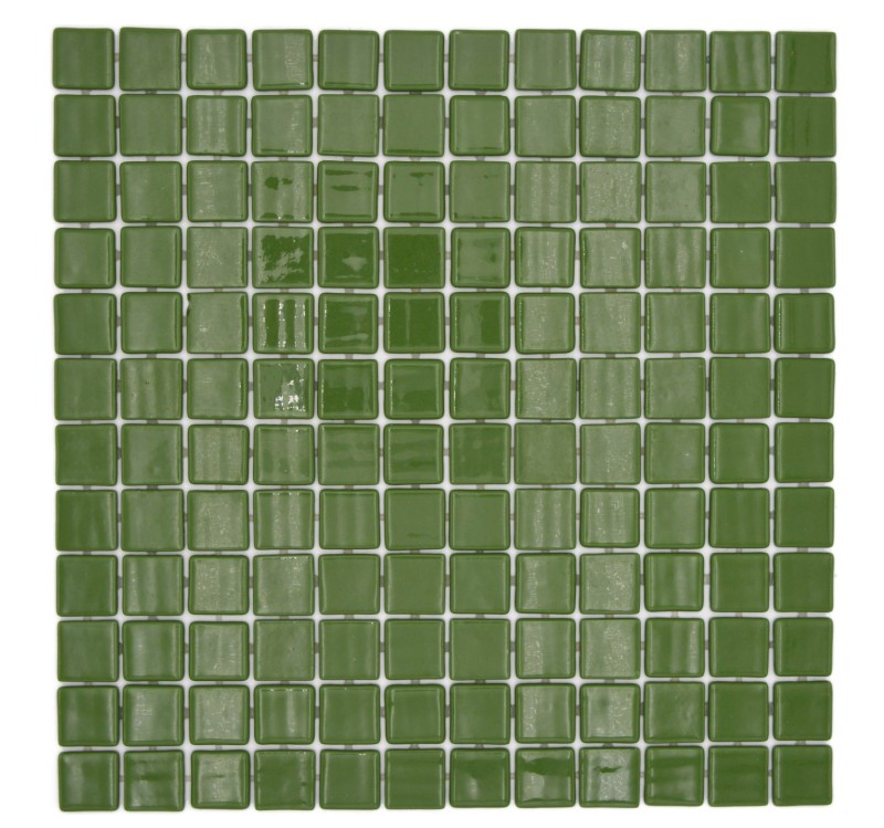 Hand-painted mosaic tile pool mosaic swimming pool mosaic green olive green moss green shower wall SPAIN - MOS220-25602U_m