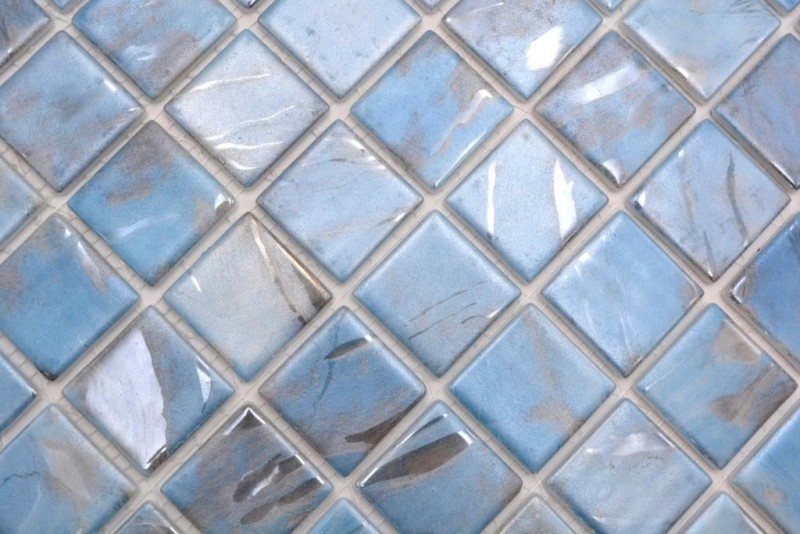 Hand pattern swimming pool mosaic pool mosaic glass mosaic marbled shimmer gray cream silver wall floor kitchen bathroom shower - MOS220-71382U_m