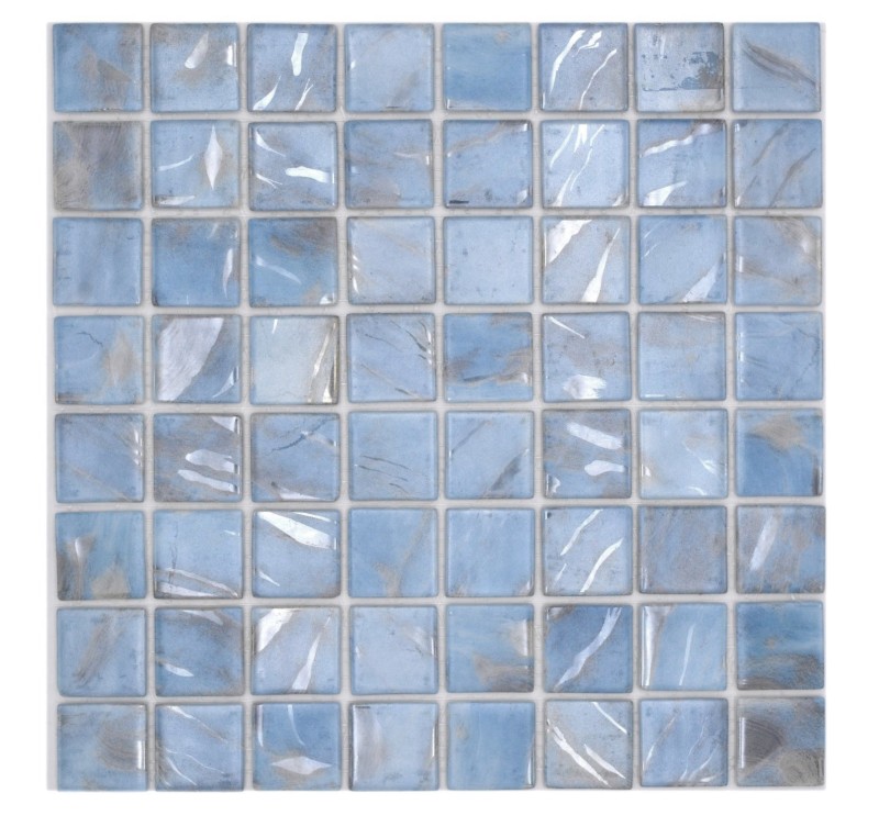 Hand pattern swimming pool mosaic pool mosaic glass mosaic marbled shimmer gray cream silver wall floor kitchen bathroom shower - MOS220-71382U_m