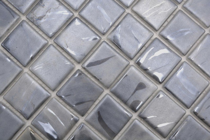 Hand sample swimming pool mosaic pool mosaic glass mosaic dove gray beige tones with blue tint wall floor kitchen bathroom shower - MOS220-71384U_m