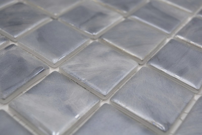 Hand sample swimming pool mosaic pool mosaic glass mosaic dove gray beige tones with blue tint wall floor kitchen bathroom shower - MOS220-71384U_m
