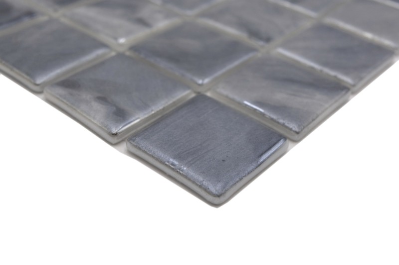 Hand sample swimming pool mosaic pool mosaic glass mosaic dove gray beige tones with blue tint wall floor kitchen bathroom shower - MOS220-71384U_m