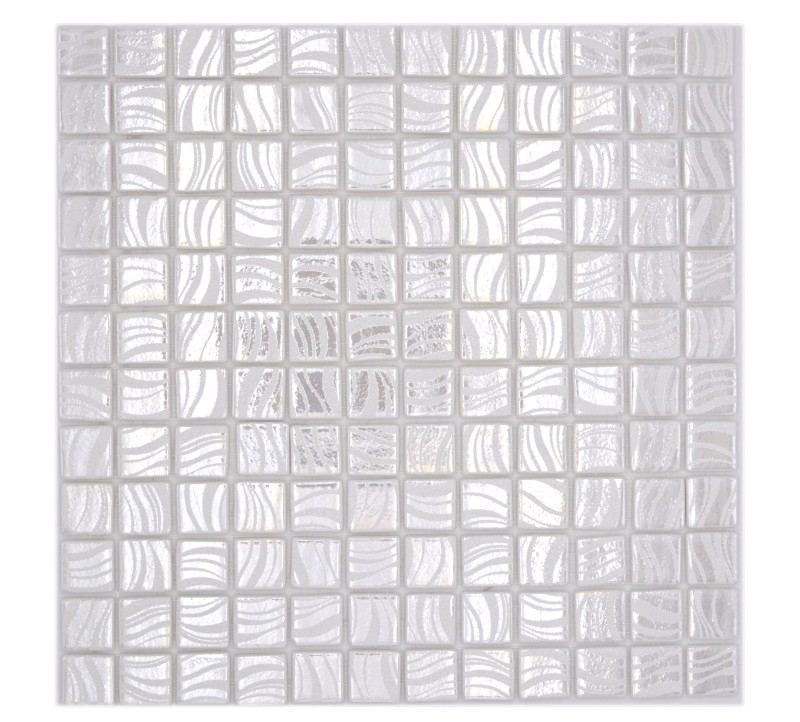 Hand sample mosaic tile pool mosaic swimming pool mosaic white cream silver gloss metallic shower wall SPAIN - MOS220-78252U_m