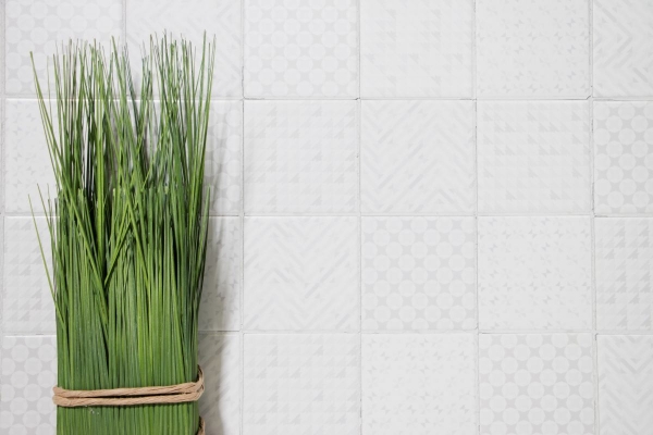 Hand pattern retro vintage mosaic tile ceramic white Geo White MOS22B-1401_m
