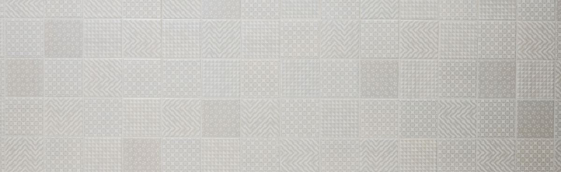 Hand pattern retro vintage mosaic tile ceramic gray Geo Grey MOS22B-1402_m