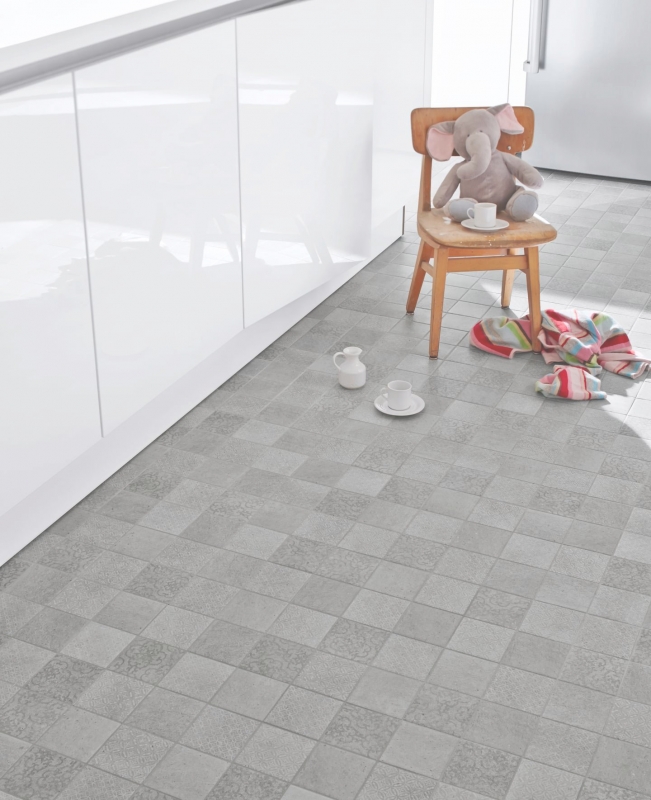 Retro vintage mosaic tile wall ceramic cement look gray mix tile backsplash kitchen - MOS22-CELLO